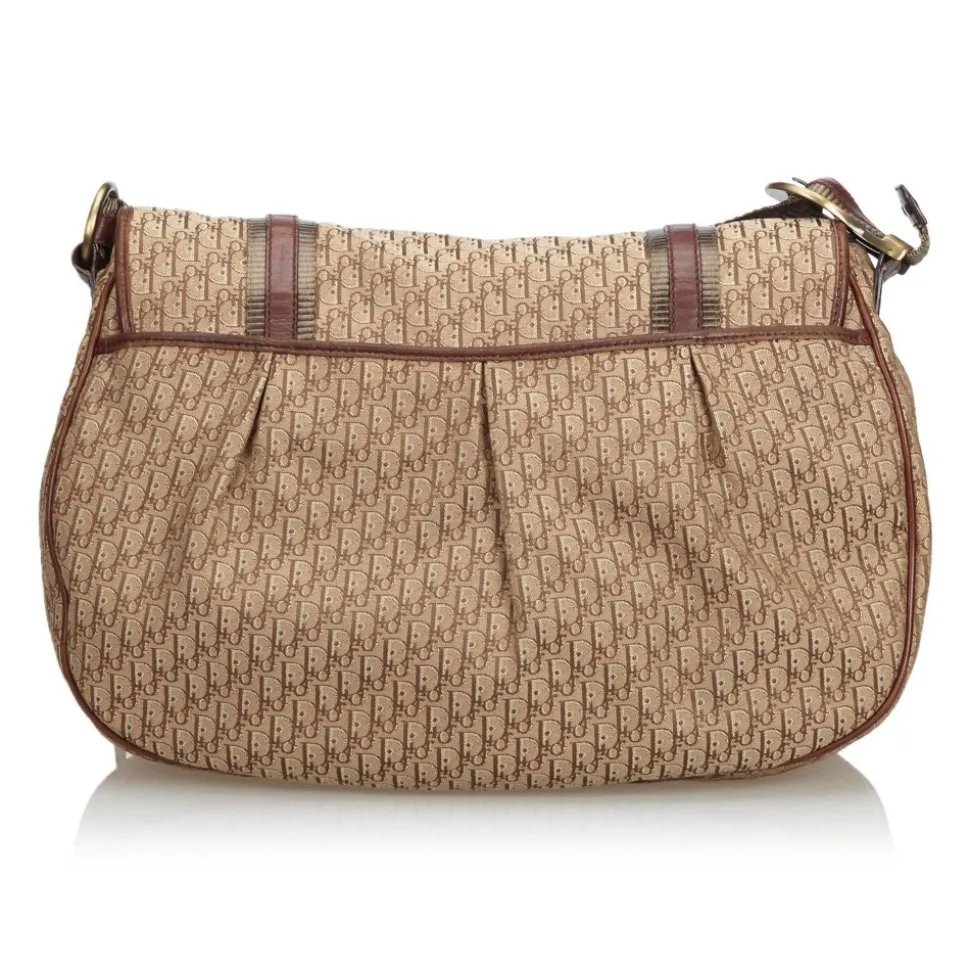 Dior Vintage - Oblique Shoulder Bag - Brown Beige - Leather Handbag - Luxury High Quality - Avvenice
