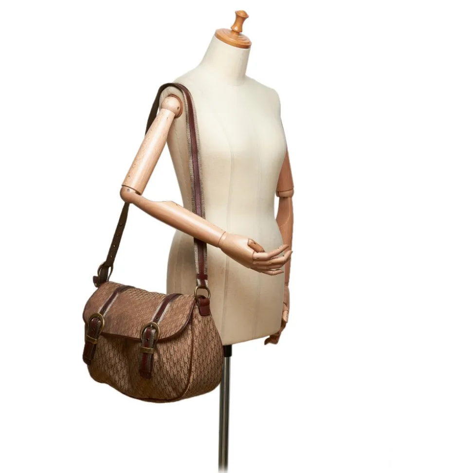 Dior Vintage - Oblique Shoulder Bag - Brown Beige - Leather Handbag - Luxury High Quality - Avvenice