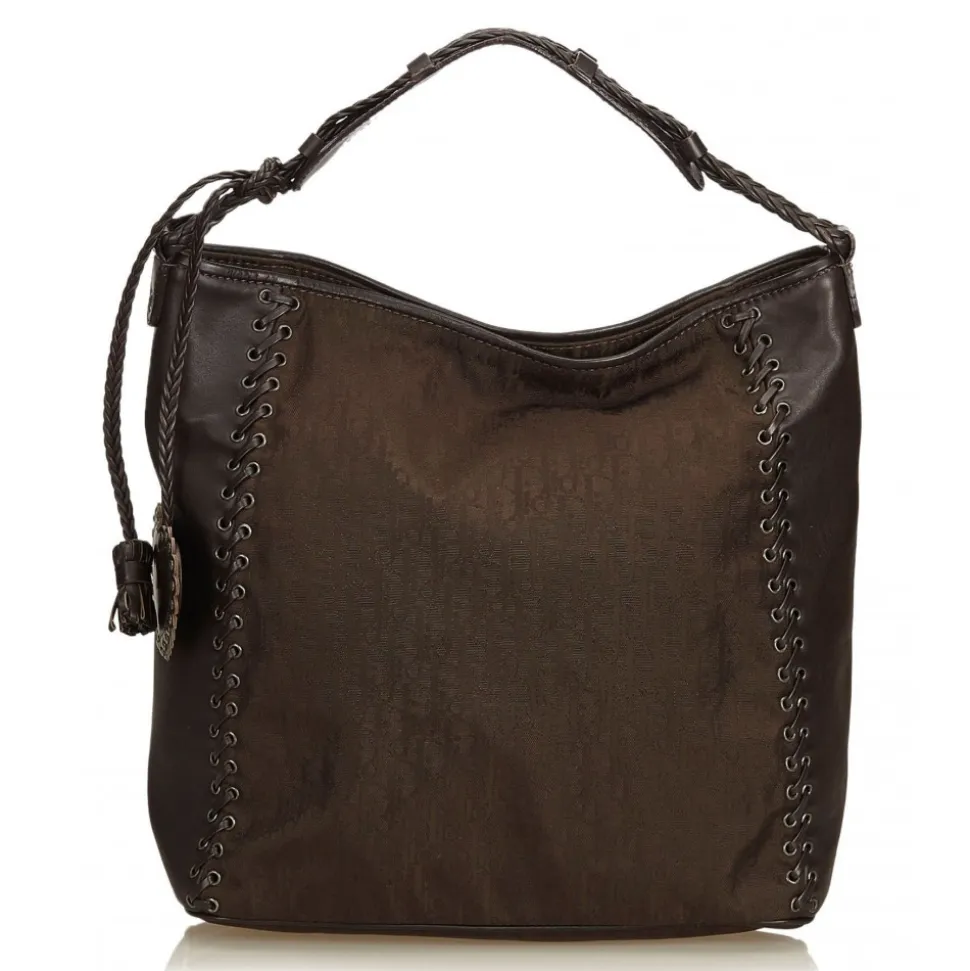 Dior Vintage - Oblique Tote Bag - Brown - Leather Handbag - Luxury High Quality - Avvenice