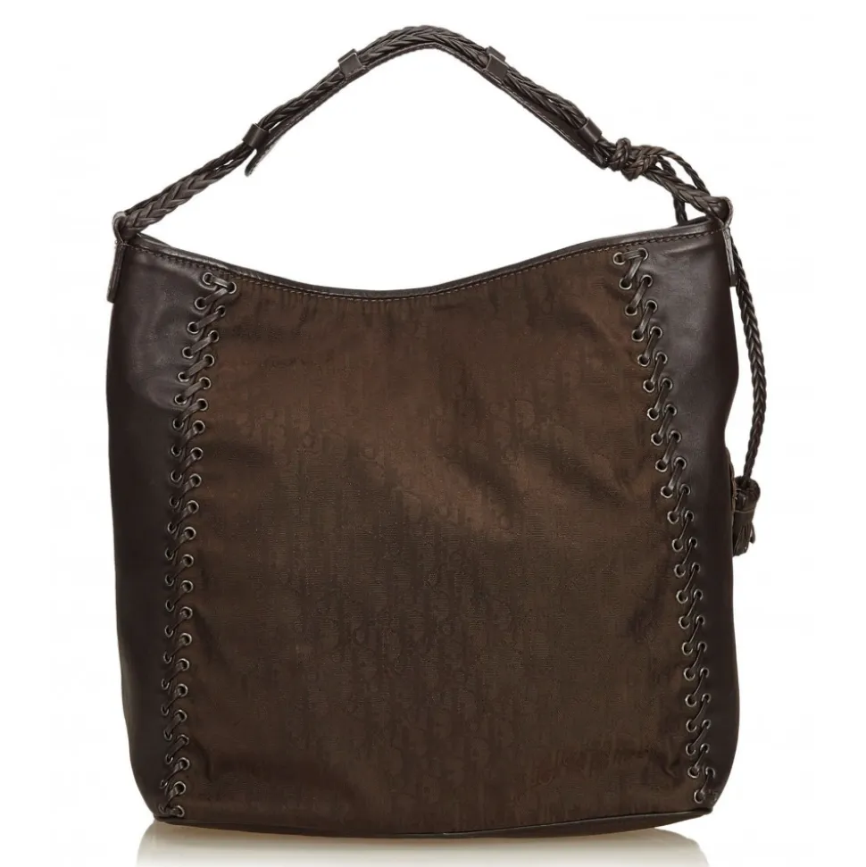Dior Vintage - Oblique Tote Bag - Brown - Leather Handbag - Luxury High Quality - Avvenice
