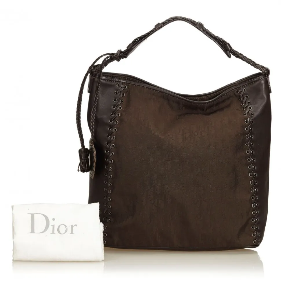 Dior Vintage - Oblique Tote Bag - Brown - Leather Handbag - Luxury High Quality - Avvenice