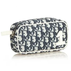 Dior Vintage - Oblique Trotter Pouch - Pink White - Leather Pouch - Luxury High Quality - Avvenice