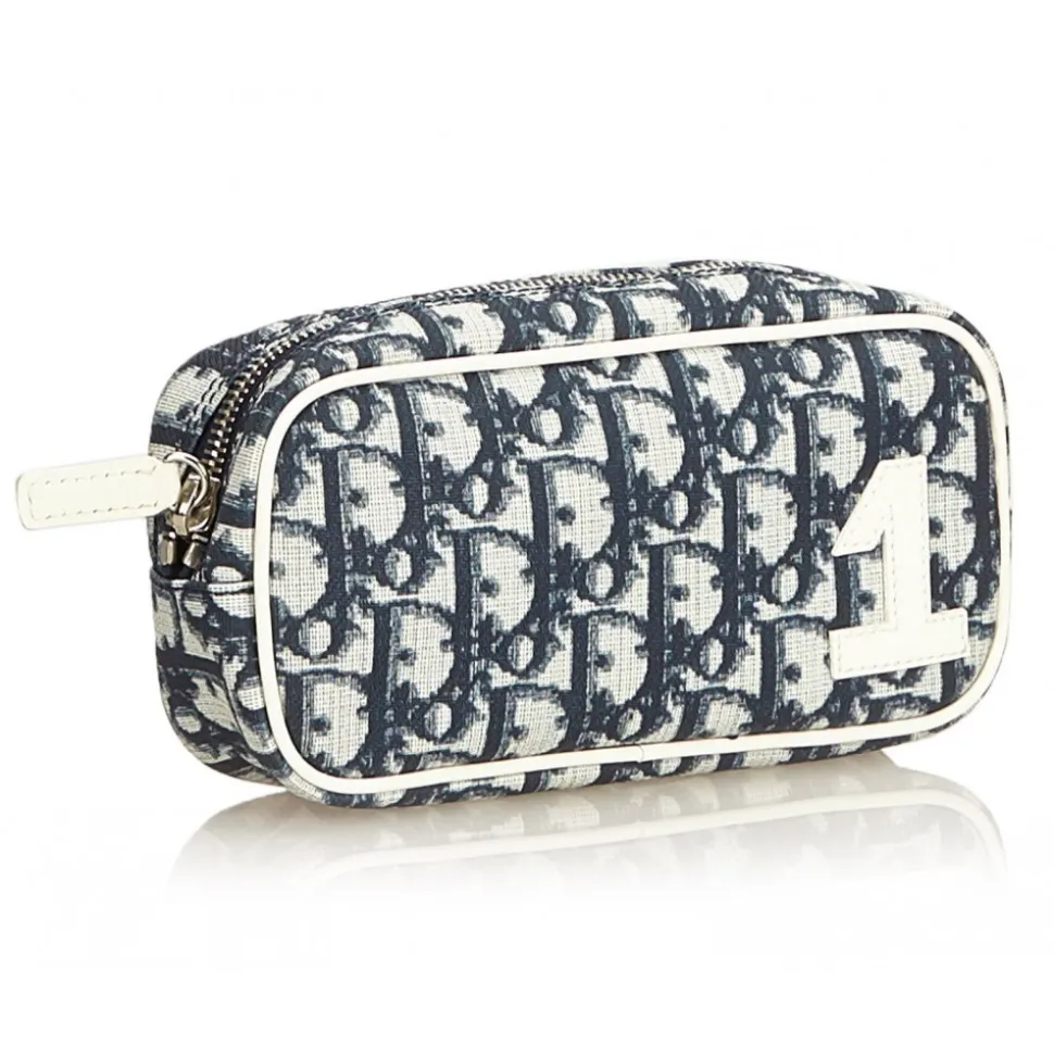 Dior Vintage - Oblique Trotter Pouch - Pink White - Leather Pouch - Luxury High Quality - Avvenice