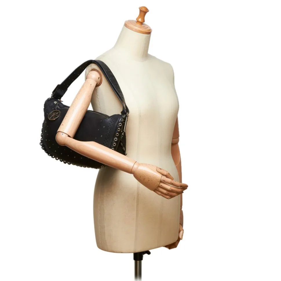 Dior Vintage - Peace and Love Hobo Bag - Black - Leather Handbag - Luxury High Quality - Avvenice