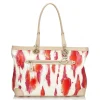 Dior Vintage - Printed Canvas Shoulder Bag - Pink White Ivory - Leather and Canvas Handbag - Luxury High Quality - Avvenice