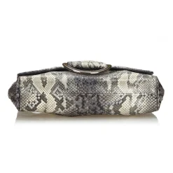 Dior Vintage - Python Demi Lune Bag - Grey - Leather Handbag - Luxury High Quality - Avvenice