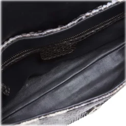 Dior Vintage - Python Demi Lune Bag - Grey - Leather Handbag - Luxury High Quality - Avvenice