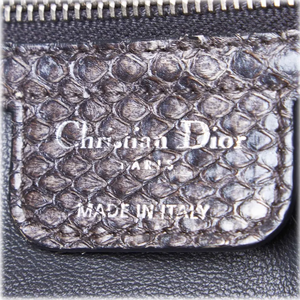 Dior Vintage - Python Demi Lune Bag - Grey - Leather Handbag - Luxury High Quality - Avvenice