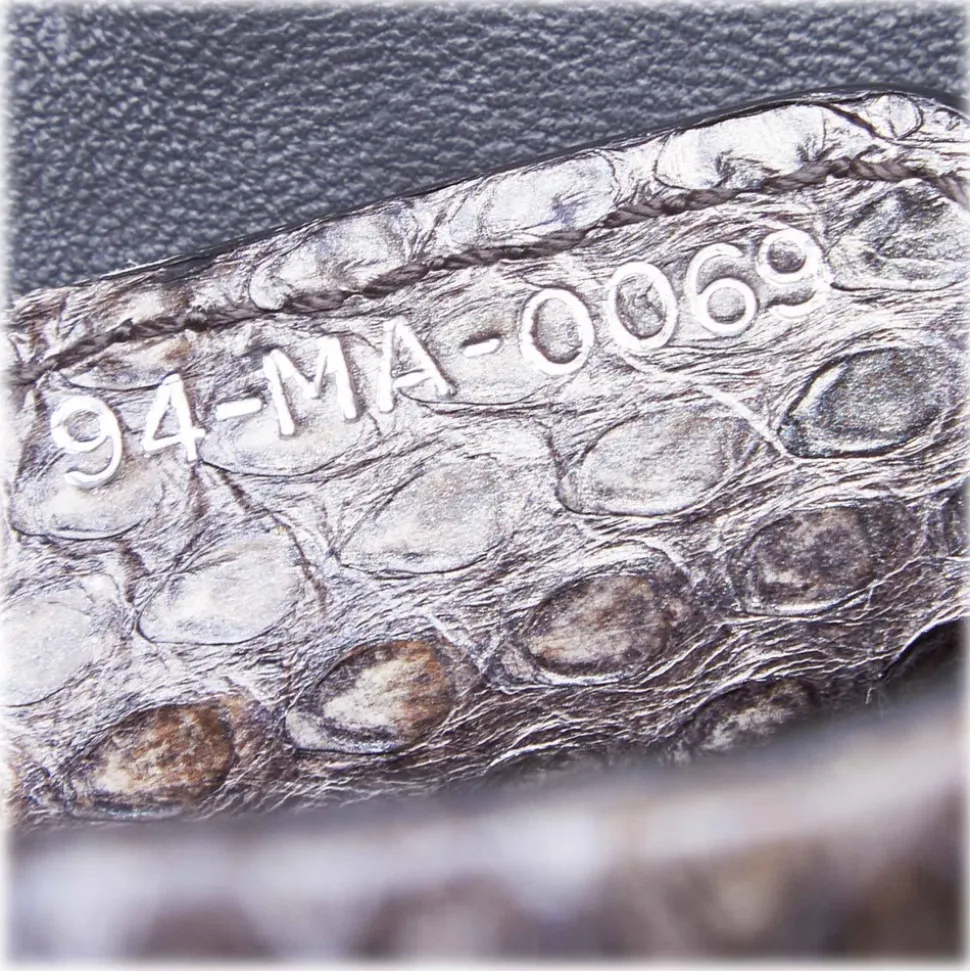 Dior Vintage - Python Demi Lune Bag - Grey - Leather Handbag - Luxury High Quality - Avvenice