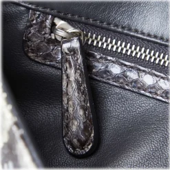 Dior Vintage - Python Demi Lune Bag - Grey - Leather Handbag - Luxury High Quality - Avvenice