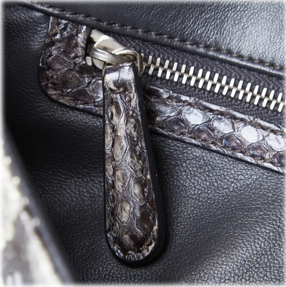 Dior Vintage - Python Demi Lune Bag - Grey - Leather Handbag - Luxury High Quality - Avvenice