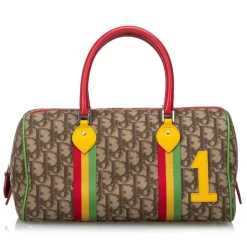 Dior Vintage - Rasta Oblique Handbag Bag - Brown - Leather Handbag - Luxury High Quality - Avvenice