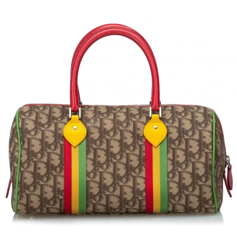 Dior Vintage - Rasta Oblique Handbag Bag - Brown - Leather Handbag - Luxury High Quality - Avvenice