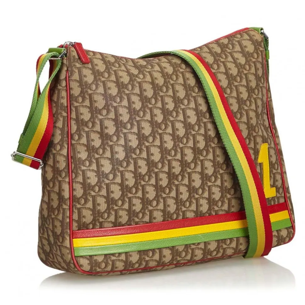 Dior Vintage - Rasta Oblique Crossbody Bag - Brown Beige - Leather Handbag - Luxury High Quality - Avvenice