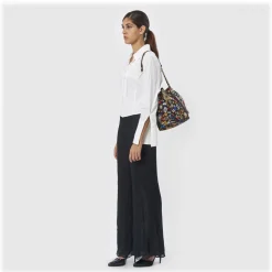 Divo Diva - Casablanca - Dark Black - Leather Handbag - Made in Italy - Life is a Game Collection - Luxury High Quality - Avvenice