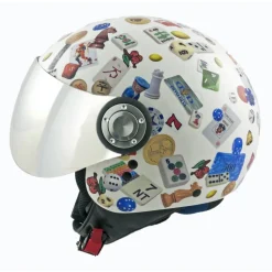 Divo Diva - Gambling Shiny White - Special Edition - Osbe Italy - Motorcycle Helmet - High Quality - Made in Italy - Avvenice