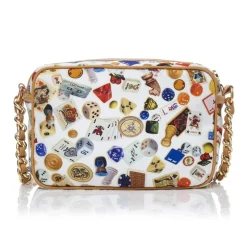 Divo Diva - Las Vegas - White - Leather Handbag - Made in Italy - Life is a Game Collection - Luxury High Quality - Avvenice