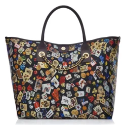 Divo Diva - Macao - Dark Black - Leather Handbag - Made in Italy - Life is a Game Collection - Luxury High Quality - Avvenice