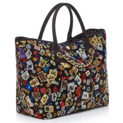 Divo Diva - Macao - Dark Black - Leather Handbag - Made in Italy - Life is a Game Collection - Luxury High Quality - Avvenice