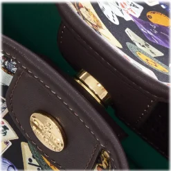 Divo Diva - Macao - Dark Black - Leather Handbag - Made in Italy - Life is a Game Collection - Luxury High Quality - Avvenice