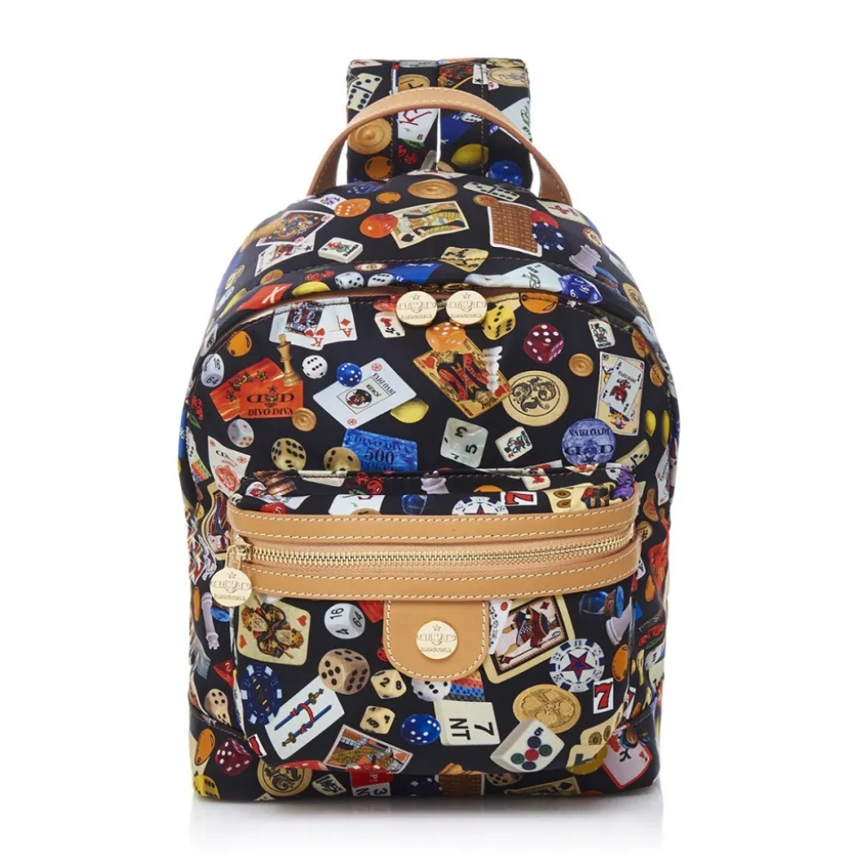 Divo Diva - Melbourne - Black - Leather Backpack - Made in Italy - Life is a Game Collection - Luxury High Quality - Avvenice