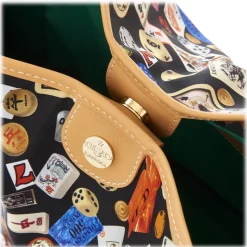 Divo Diva - Miami - Black - Leather Handbag - Made in Italy - Life is a Game Collection - Luxury High Quality - Avvenice