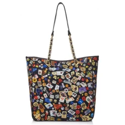 Divo Diva - Miami - Dark Black - Leather Handbag - Made in Italy - Life is a Game Collection - Luxury High Quality - Avvenice