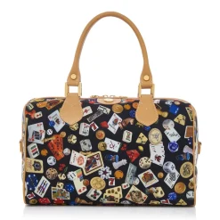 Divo Diva - Montecarlo - Black - Leather Handbag - Made in Italy - Life is a Game Collection - Luxury High Quality - Avvenice