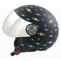 Divo Diva - Planets Matte Black - Special Edition - Osbe Italy - Motorcycle Helmet - High Quality - Made in Italy - Avvenice