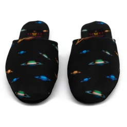 Divo Diva - Suite - Black - Fabric Slippers - Made in Italy - Planets Collection - Luxury High Quality - Avvenice