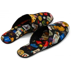 Divo Diva - Suite - Black - Fabric Slippers - Made in Italy - Life is a Game Collection - Luxury High Quality - Avvenice