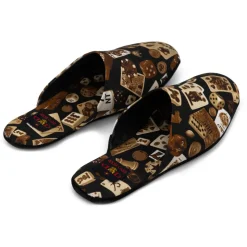 Divo Diva - Suite - Dark Brown - Fabric Slippers - Made in Italy - Life is a Game Collection - Luxury High Quality - Avvenice