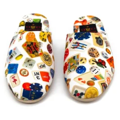 Divo Diva - Suite - White - Fabric Slippers - Made in Italy - Life is a Game Collection - Luxury High Quality - Avvenice