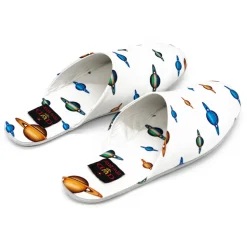 Divo Diva - Suite - White - Fabric Slippers - Made in Italy - Planets Collection - Luxury High Quality - Avvenice