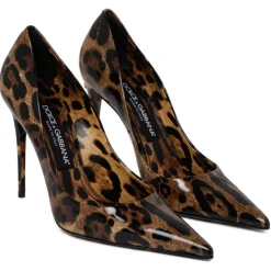 Dolce & Gabbana - Animalier Brown Calf Leather Pumps - Dolce & Gabbana Exclusive Luxury Collection - Avvenice