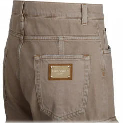 Dolce & Gabbana - Beige Cotton Cargo Trousers - Dolce & Gabbana Exclusive Luxury Collection - Avvenice