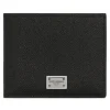 Dolce & Gabbana - Black Calf Leather Bi-Fold Wallet - Dolce & Gabbana Exclusive Luxury Collection - Avvenice