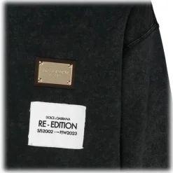 Dolce & Gabbana - Black and Multicolour Cotton Logo Patch Sweatshirt - Dolce & Gabbana Exclusive Luxury Collection - Avvenice