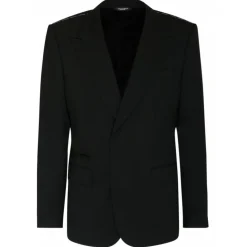 Dolce & Gabbana - Black Single Breasted Blazer - Dolce & Gabbana Exclusive Luxury Collection - Avvenice