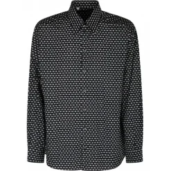 Dolce & Gabbana - Black and White Geometric Print Shirt - Dolce & Gabbana Exclusive Luxury Collection - Avvenice