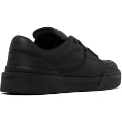 Dolce & Gabbana - Black Calf Leather Roma Low Top Sneakers - Dolce & Gabbana Exclusive Luxury Collection - Avvenice