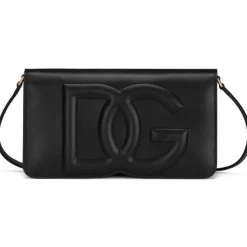 Dolce & Gabbana - Black Phone Bag DG Logo - Dolce & Gabbana Exclusive Luxury Collection - Avvenice