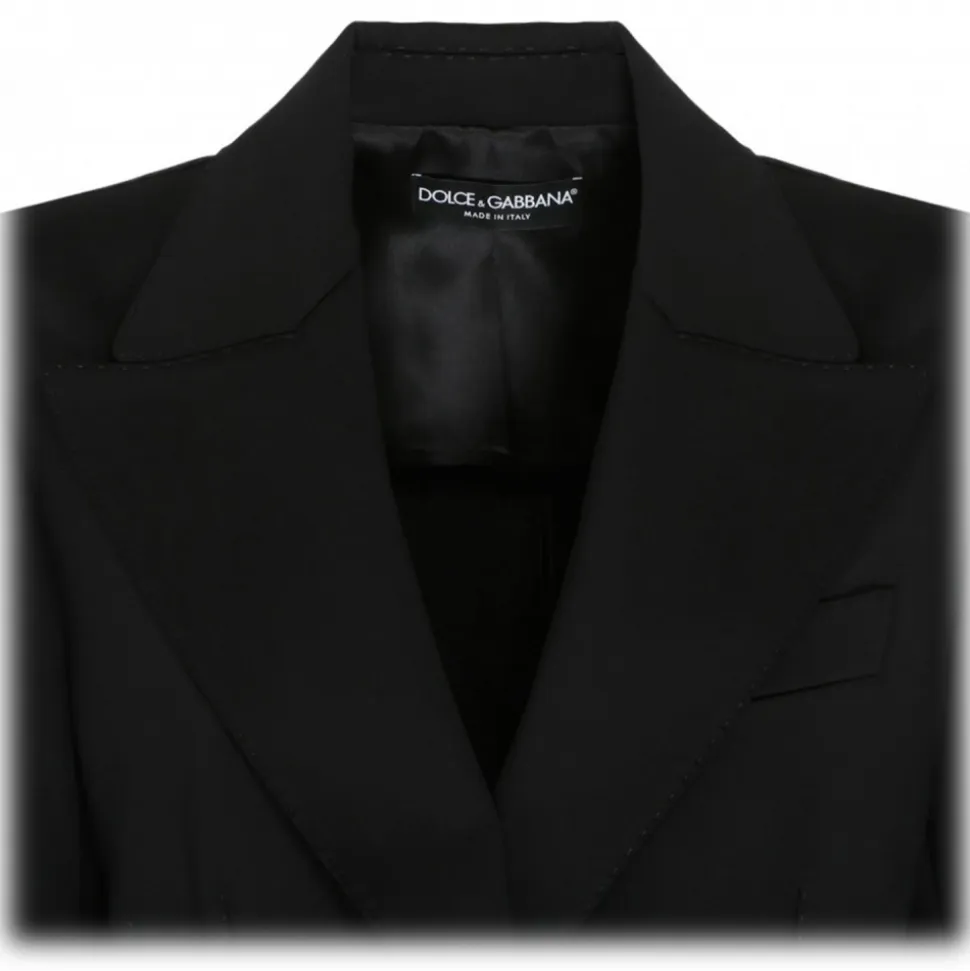 Dolce & Gabbana - Black Stetch Jersey Tailored Blazer - Dolce & Gabbana Exclusive Luxury Collection - Avvenice