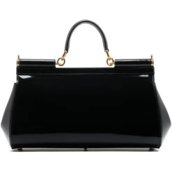 Dolce & Gabbana - Black Calf Leather Medium Sicily Shoulder Bag - Dolce & Gabbana Exclusive Luxury Collection - Avvenice