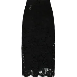 Dolce & Gabbana - Black Stretch Silk Midi Skirt - Dolce & Gabbana Exclusive Luxury Collection - Avvenice