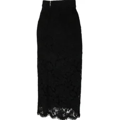 Dolce & Gabbana - Black Stretch Silk Midi Skirt - Dolce & Gabbana Exclusive Luxury Collection - Avvenice