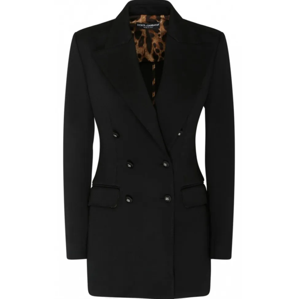 Dolce & Gabbana - Black Stetch Viscose Jersey Tailored Blazer - Dolce & Gabbana Exclusive Luxury Collection - Avvenice