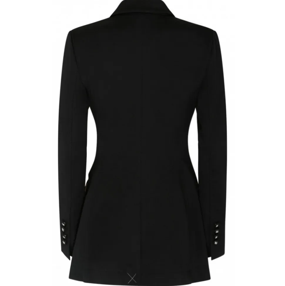 Dolce & Gabbana - Black Stetch Viscose Jersey Tailored Blazer - Dolce & Gabbana Exclusive Luxury Collection - Avvenice