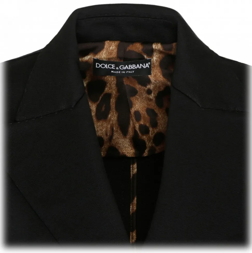 Dolce & Gabbana - Black Stetch Viscose Jersey Tailored Blazer - Dolce & Gabbana Exclusive Luxury Collection - Avvenice