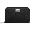 Dolce & Gabbana - Black Calf Leather Logo Plaque Wallet - Dolce & Gabbana Exclusive Luxury Collection - Avvenice
